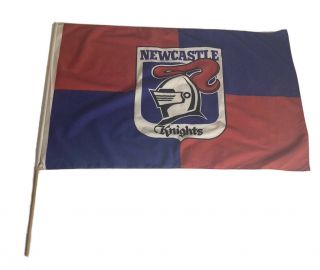 Vintage Newcastle Knights Nrl Supporters Flag