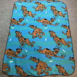 Vintage Y2k Cartoon Network Scooby - Doo Fleece Throw Blanket 45 " X 60 "
