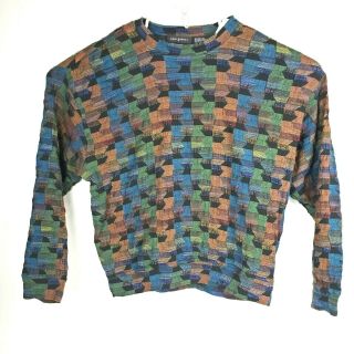 Jhane Barnes Vintage 90s Hip Hop Pullover Crewneck Sweater Mens M