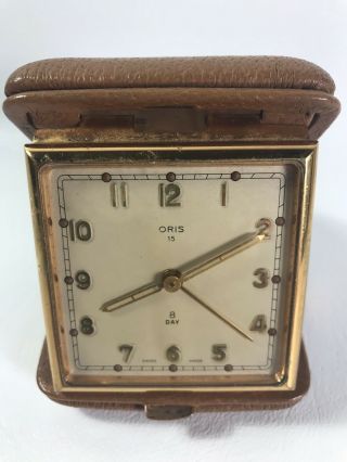 Vintage Oris 8 - Day Travel Clock 15 - Jewel – Swiss Made Rare