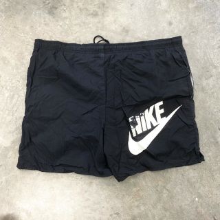Vtg 90s Nike Double Sided Nylon Shorts Big Logo Mini Swoosh M Drawstring Usa