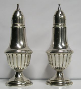 Vintage Mueck - Carey Sterling Silver Salt And Pepper Shakers; 158; 1940s - 1950s