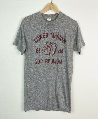Vintage 80’s Lower Merion High School T Shirt 20th Reunion ‘68 - ‘88 Made In Usa