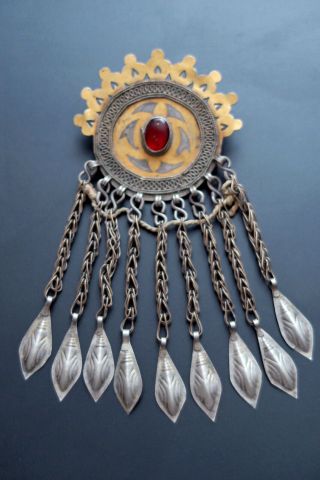 Vintage Tribal Jewellery - Collectible Old Turkmen (turkoman) Gulyaka Pendant