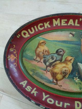 Vintage c.  1900 Quick Meal Ranges Stoves Change Tip Metal Tray Farm Sign.  $$ 2