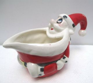 Vintage Kreiss Psycho Ceramics Santa Claus Creamer Hard To Find Christmas