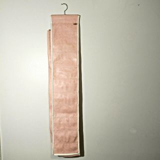 Hanging Leather Shoe Organizer Pink Fs Fay Swafford Vintage Mcm