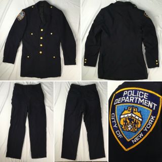 Vtg 1984 Nypd Police Uniform Mens Small (39 Chest Jacket,  28x30 Pants) 80s