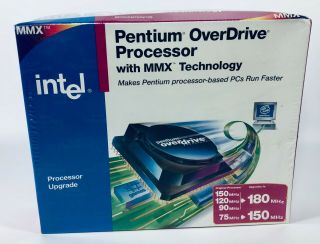 Vintage Intel Pentium Overdrive Processor Mmx Technology New/sealed 180 Mhz