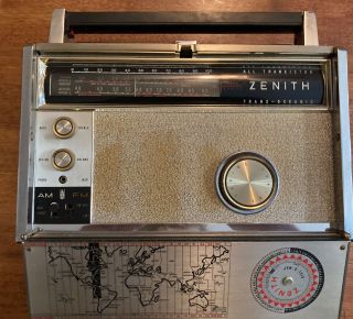Vintage Zenith All Transistor Transoceanic Royal 3000 - 1 Fm Am Multiband Radio A4