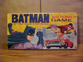 Vintage 1965 " Batman And Robin " Board Game By Hassenfeld - No.  2685 - V.  G.
