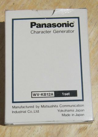 Vtg Panasonic Character Generator Wv - Kb12a W/ Box & Instructions