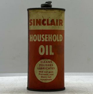 Old Gas & Oil Vintage Sinclair Household Oil ￼advertising Lead Top Tin Can Oiler