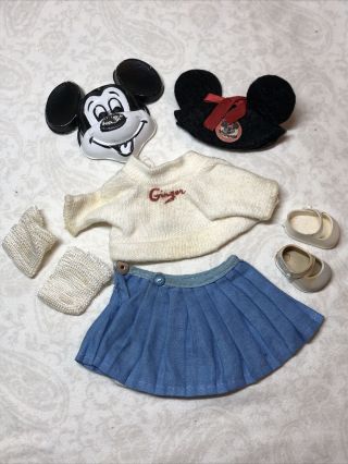 8 " Vintage Cosmopolitan Ginger Mickey Mouse Mouseketeer Girl Mask Outfit P35