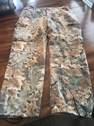 Vtg Walls Camo Cargo Pants L Advantage Hunting Timber Woods Camouflage Usa
