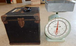 Vintage Penny Nickel Coin Counting Scale With Travel Case - Very Accurate