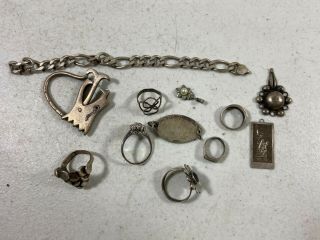 Vintage Sterling Silver 925 Jewelry For Use Or Scrap 72 Grams