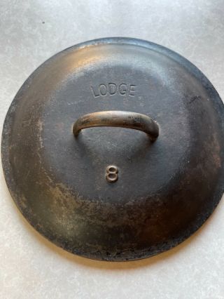 Vintage Lodge Cast Iron Lid 8