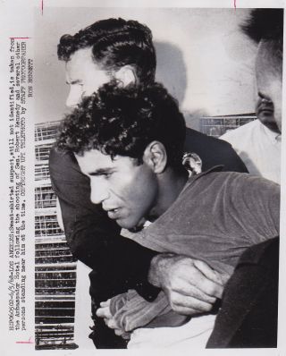 Sirhan B.  Sirhan Arrested Killing Robert F.  Kennedy Vintage 1968 Press Photo