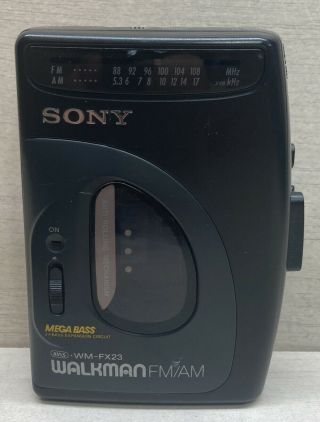 VTG SONY Walkman WM - FX23 Mega Bass AM/FM Cassette Sony MDR - 027 Headphones 2