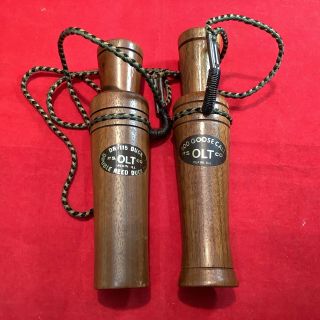 Vintage Ps Olt Dr - 115 Duck Call And 800 Goose Call On Single Lanyard