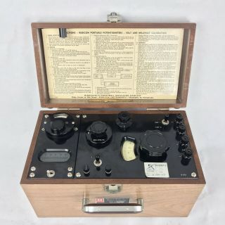 Vtg Honeywell Rubicon Company Potentiometer Model 2733 Wood Case