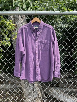 Vintage Woolrich Shirt Flannel Xl Corduroy 90s 80s Usa Men’s Adult Purple Cotton