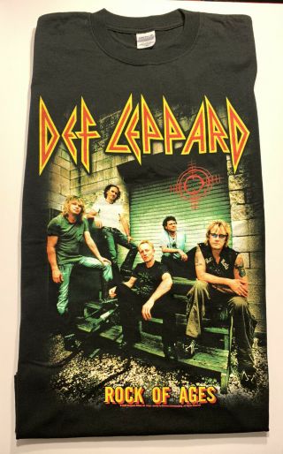 Vintage Def Leppard | Rock Of Ages Tour Concert 2005 T - Shirt | Men Xl | Anvil