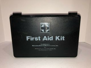 Mercedes First Aid Kit White Cross 900 865 08 50 Black Vintage