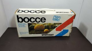 Vintage Bocce Ball Set Sportcraft 1981 Made In Italy