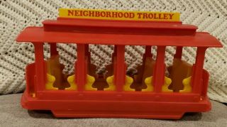 Vtg Ideal Toy Corp.  1977 Mr.  Rogers Fred Neighborhood Toy Trolley 12 " Rare