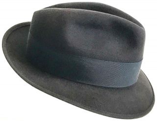 Vintage Royal Stetson Gray Felt Fedora Hat Size 7,