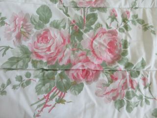 Gorgeous Vintage Laura Ashley Comforter Big Pink Cabbage Rose Bouquets 2sided