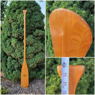 1980s Feather Brand Wood Vintage Canoe Paddle - 60 " X 6.  25 " - Shape