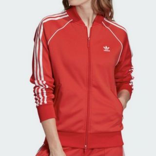 Adidas Women’s Size Medium Sst Track Jacket Red White Vintage Inspired