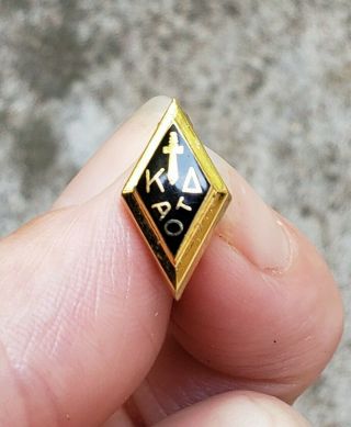 Vintage Kappa Delta ΚΔ Sorority Pledge Pin Member Gold,  Black 90s Aot