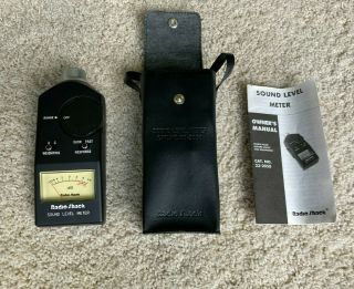 Vtg Realistic/radio Shack Sound Level Meter With Case And Instructions
