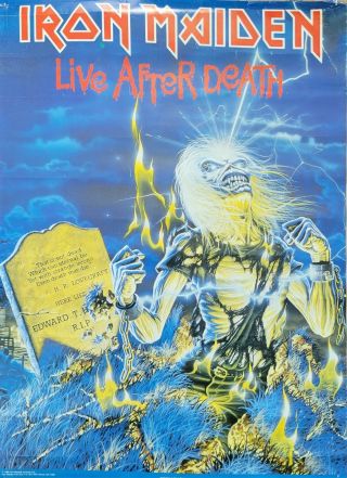 Vintage Music Poster Iron Maiden 1985 Live After Death 15 - 380 Bi - Rite Ent.