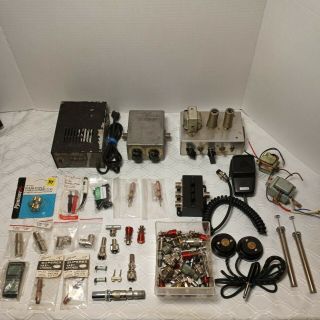 Vintage Ham Or Cb Radio Parts And Coaxial Connectors,  Chokes And More