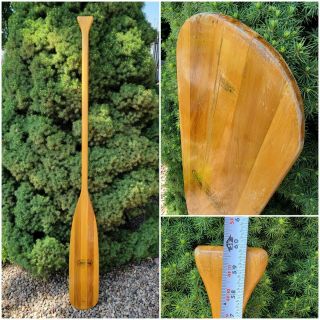 1980s Feather Brand Wood Vintage Canoe Paddle - 60 " X 6.  5 " - Shape