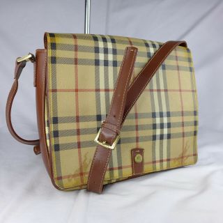 Authentic Rare Vintage Burberry Haymarket Check Small Messenger Shoulder Bag