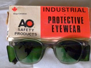 Vintage Ao Safety Products Tinted Safety Glasses