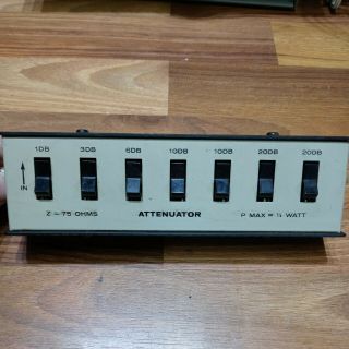 Vintage Heathkit Attenuator Z=75 Ohms P=1/2 Watt 70 Db Step Adjustable Rf