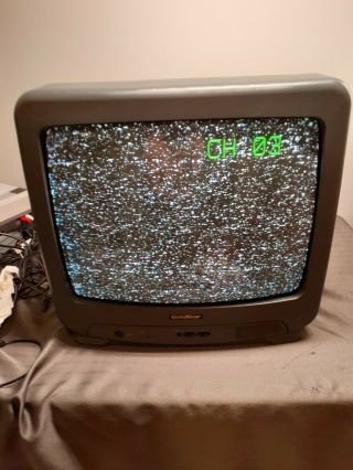 Goldstar 19” CRT Retro Vintage Gaming TV with remote,  great 2
