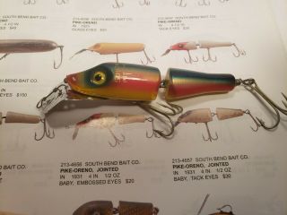 Vintage Hot Rainbow Color South Bend Jointed Pike Oreno See Pictures And.