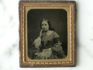 19th Century Gutta Percha Photo.  Case W/tin Type