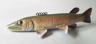 Paul Mcneal Musky Pike Fish Darkhouse Spear Spearing Decoy - Ice Fishing