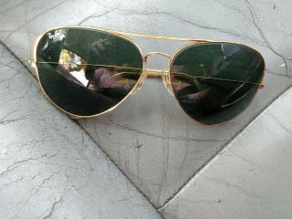 Ray Ban Outdoor Sportsman Aviator By Bausch And Lomb Vintage Gold W/ Case
