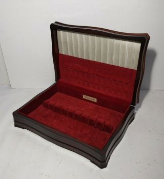 Vintage Community Oneida Silverware Flatware Storage Chest Wood Case/box