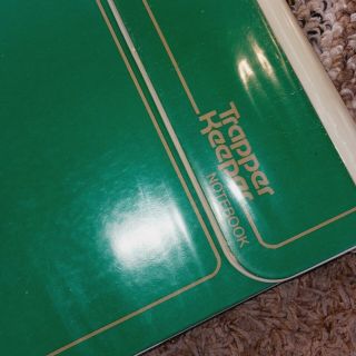Vintage Mead Trapper Keeper 1980 ' s 3 Ring Binder Folder Portfolio Green 3